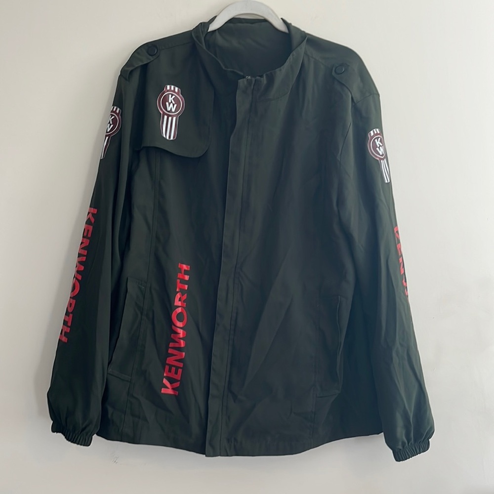 Kenworth Jacket Racing Military Style Men’s Windbreaker Green‎